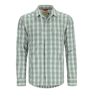 Simms Big Sky Long Sleeve Shirt Men's in Field and Bright Blue Plaid